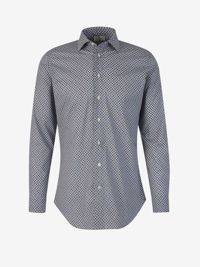 Shop Etro Printed Cotton Shirt In Blau