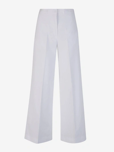 Shop Fabiana Filippi Cotton Formal Pants In Blanc
