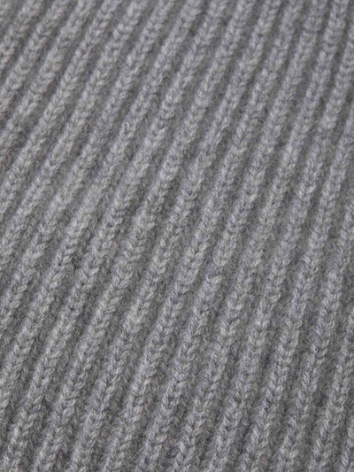 Shop Fedeli Cashmere Knit Beanie In Stone Grey