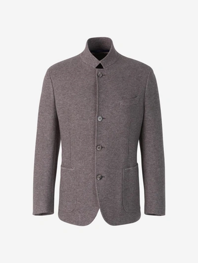 Shop Fedeli Damon Cashmere Jacket In Taupe