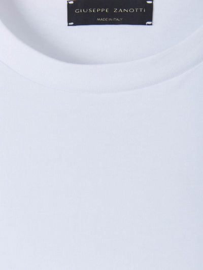 Shop Giuseppe Zanotti Embroidered Logo T-shirt In Blanc
