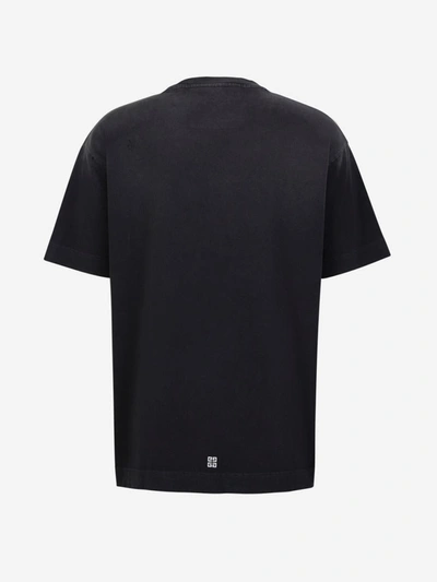 Shop Givenchy Casual Cotton T-shirt In Small Emblem Printed On The Lower Back