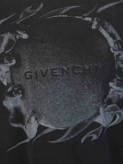 Shop Givenchy Casual Cotton T-shirt In Small Emblem Printed On The Lower Back