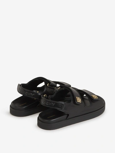 Shop Givenchy Leather Strap Sandals In Negre