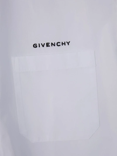 Shop Givenchy Logo Cotton Shirt In Blanc