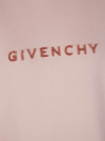 Shop Givenchy Logo Hood Sweatshirt In Rosa Pal