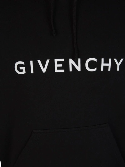 Shop Givenchy Logo Hood Sweatshirt In Negre