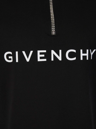 Shop Givenchy Logo Piquet Polo In Negre