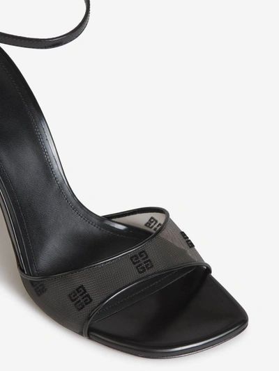 Shop Givenchy Logo Stitch Sandals In Negre