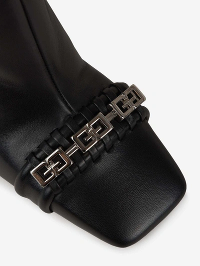 Shop Givenchy Metallic Chain Ankle Boots In Black