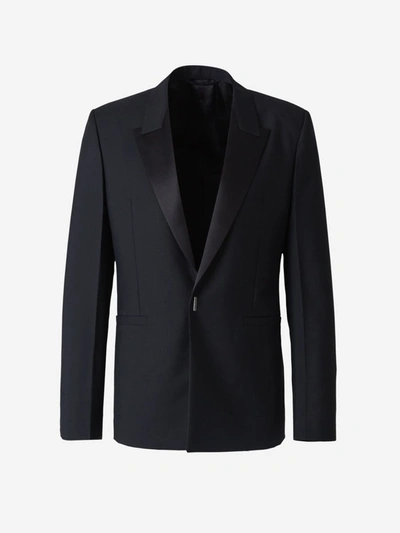 Shop Givenchy Wool And Mohair Blazer In Negre