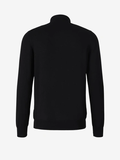Shop Gran Sasso Long Sleeve Polo In Black