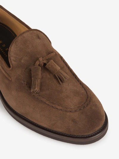 Shop Henderson Baracco Suede Tassel Loafers In Camel