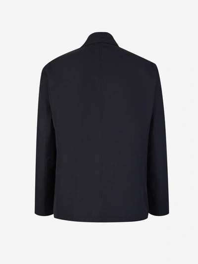 Shop Herno Combined Technical Jacket In Blau Nit