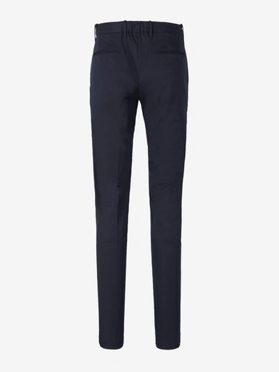 Shop Incotex Straight Dress Trousers In Navy