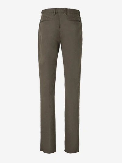 Shop Incotex Straight Tailored Trousers In Beige