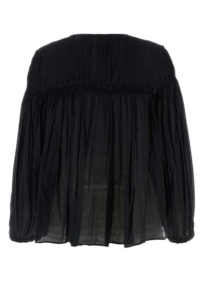 Isabel Marant Étoile Marant Etoile "cotton Abadi Blouse For In Black