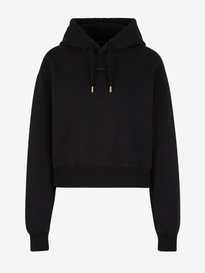 Shop Jacquemus Logo Hood Sweatshirt In Negre