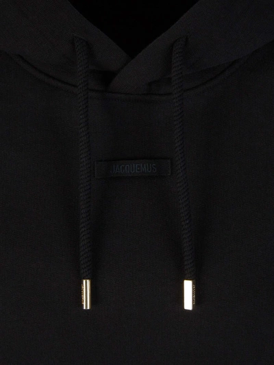 Shop Jacquemus Logo Hood Sweatshirt In Negre