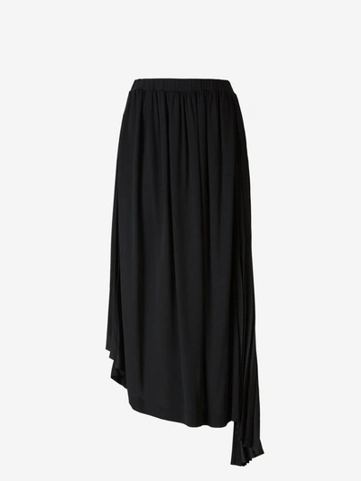 Shop Jil Sander Asymmetric Skirt In Black