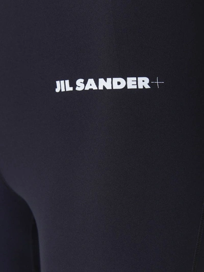 Shop Jil Sander Printed Logo Leggings In Black