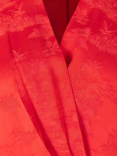 Shop Johanna Ortiz Barnacle Maxi Wrap Dress In Red