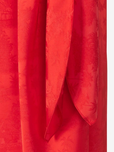Shop Johanna Ortiz Barnacle Maxi Wrap Dress In Red