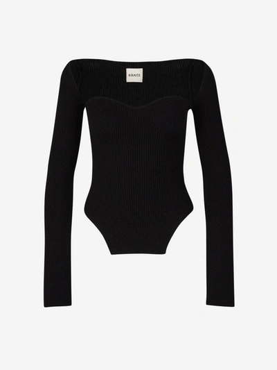 Shop Khaite Maddy Knit Top In Negre