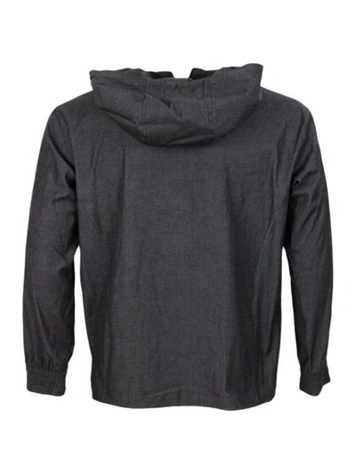 Shop Kiton Sweaters In Black Denim