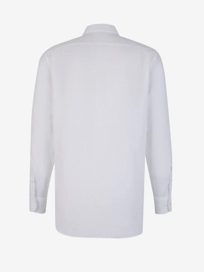 Shop Loro Piana Linen André Shirt In Blanc