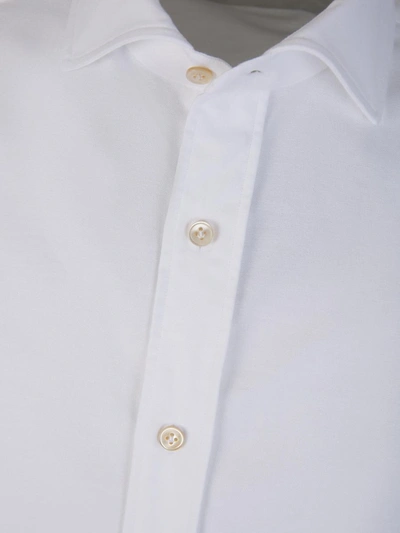 Shop Luigi Borrelli Cotton Oxford Shirt In Blanc