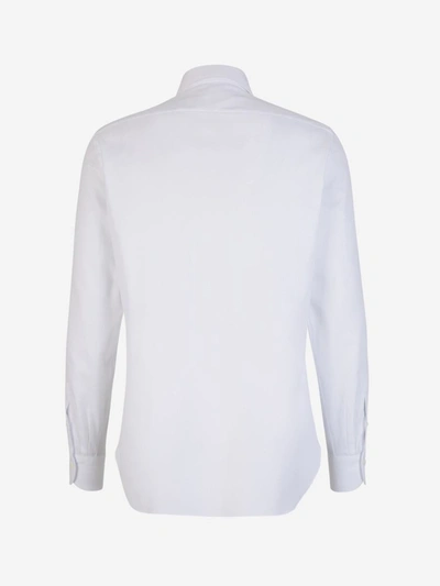 Shop Luigi Borrelli Plain Cotton Shirt In Blanc