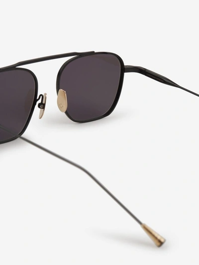 Shop Lunetterie Générale Volcano Sunglasses In Matte Black And Dark Gray Lenses