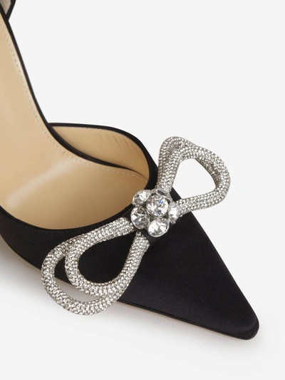 Shop Mach & Mach Bow Detail Sandals In Black