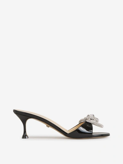 Shop Mach & Mach Double Bow Mules In Negre