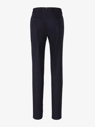 Shop Marco Pescarolo Tailored Cashmere Trousers In Navy