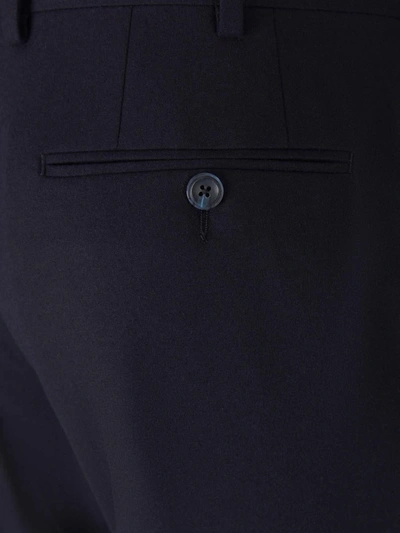 Shop Marco Pescarolo Tailored Cashmere Trousers In Navy