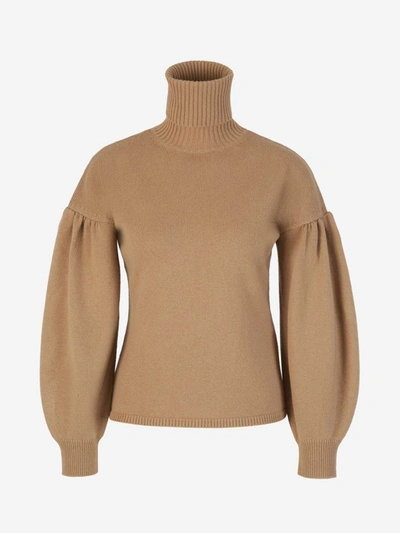 Shop Max Mara Cashmere Wool Sweater In Camel