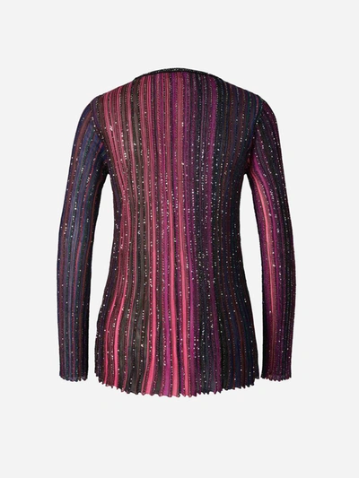 Shop Missoni Zig Zag Knit Sweater In Multicolor