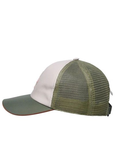 Shop Moncler Grenoble Green Nylon Hat