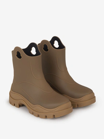Shop Moncler Misty Rain Boots In Camel