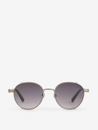 Shop Moncler Round Sunglasses In Verd Militar