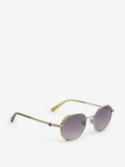 Shop Moncler Round Sunglasses In Verd Militar