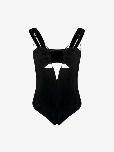 Shop Nensi Dojaka Cut Out Bodysuit In Black