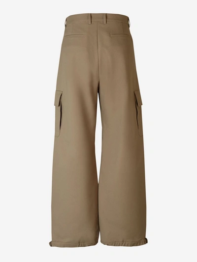 Shop Off-white Cotton Cargo Pants In Two Flap Pockets On The Sides