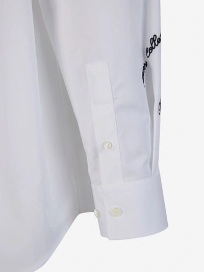 Shop Off-white Embroidered Cotton Shirt In Blanc