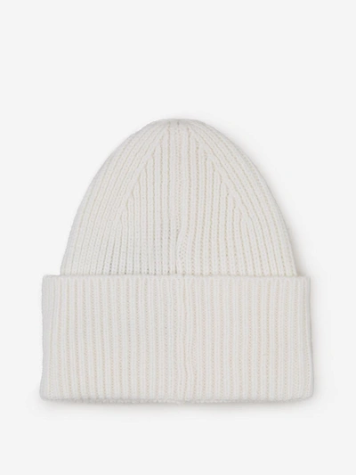 Shop Palm Angels Embroidered Logo Beanie In White