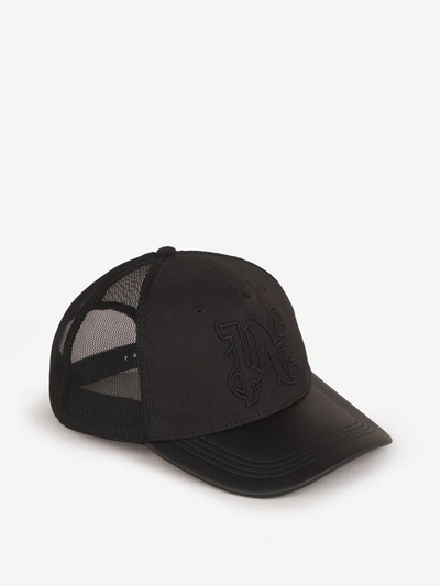 Shop Palm Angels Embroidered Logo Cap In Black