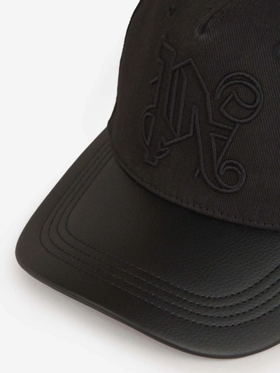 Shop Palm Angels Embroidered Logo Cap In Black
