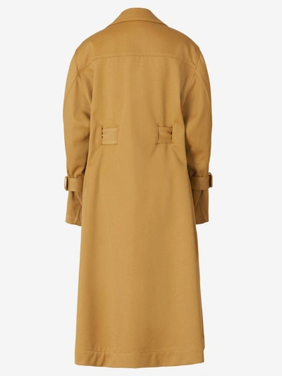 Shop Proenza Schouler Wool Belt Trench Coat In Camel